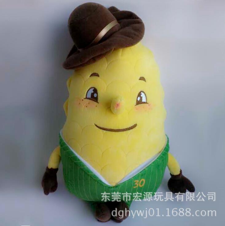 玉米吉祥物公仔、玩偶、娃娃任何方式加工